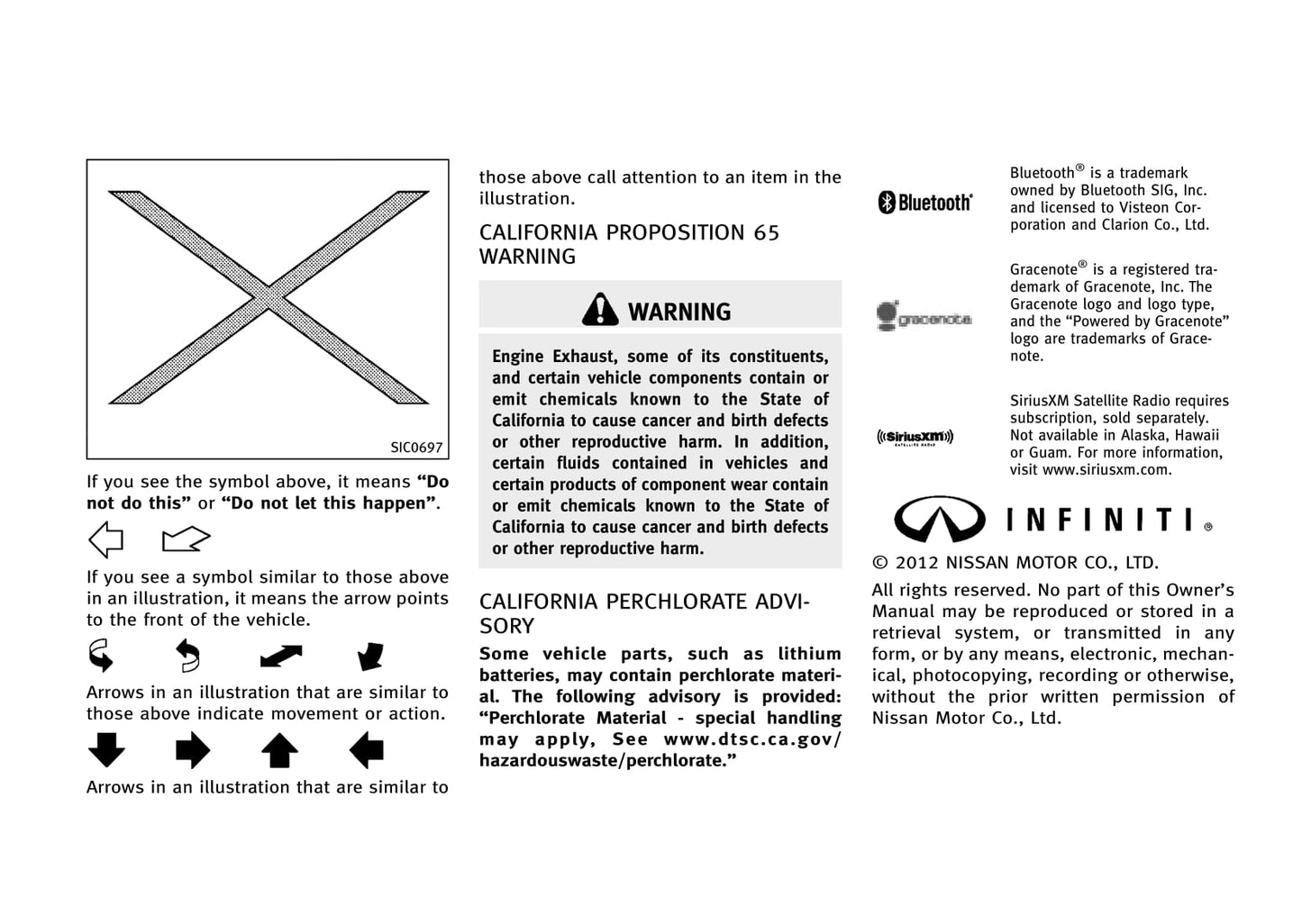 2013 Infiniti FX Owner's Manual | English