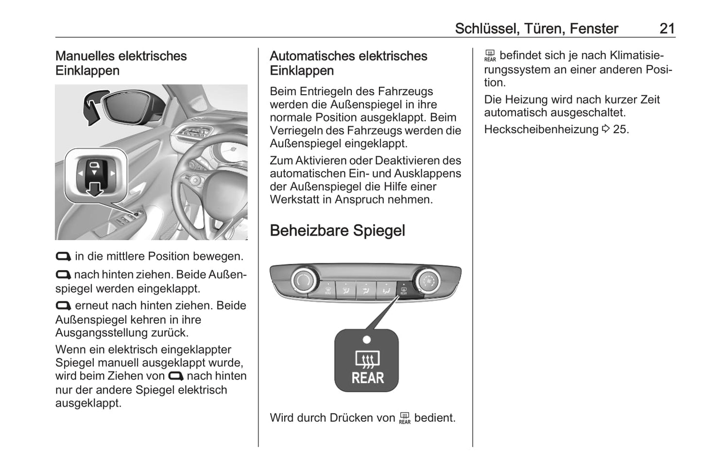 2021 Opel Corsa/Corsa-e Bedienungsanleitung | Deutsch