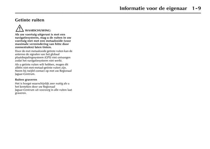 2004-2005 Jaguar XK Owner's Manual | Dutch