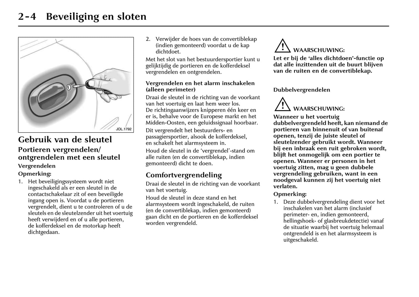 2004-2005 Jaguar XK Owner's Manual | Dutch