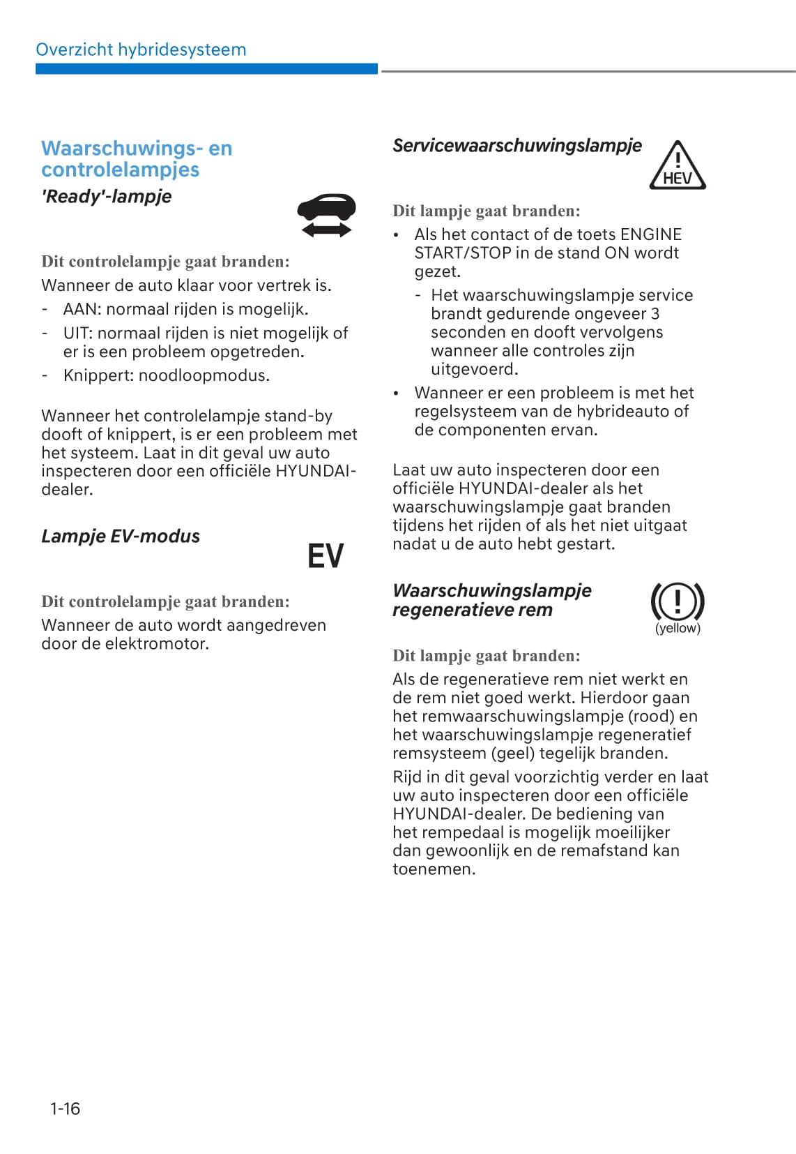 2020-2021 Hyundai Kona Hybrid Gebruikershandleiding | Nederlands