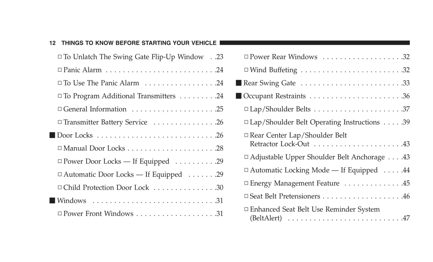 2007 Jeep Liberty Owner's Manual | English