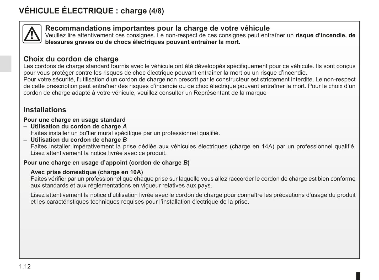 2018-2019 Renault Kangoo Z.E. Owner's Manual | French