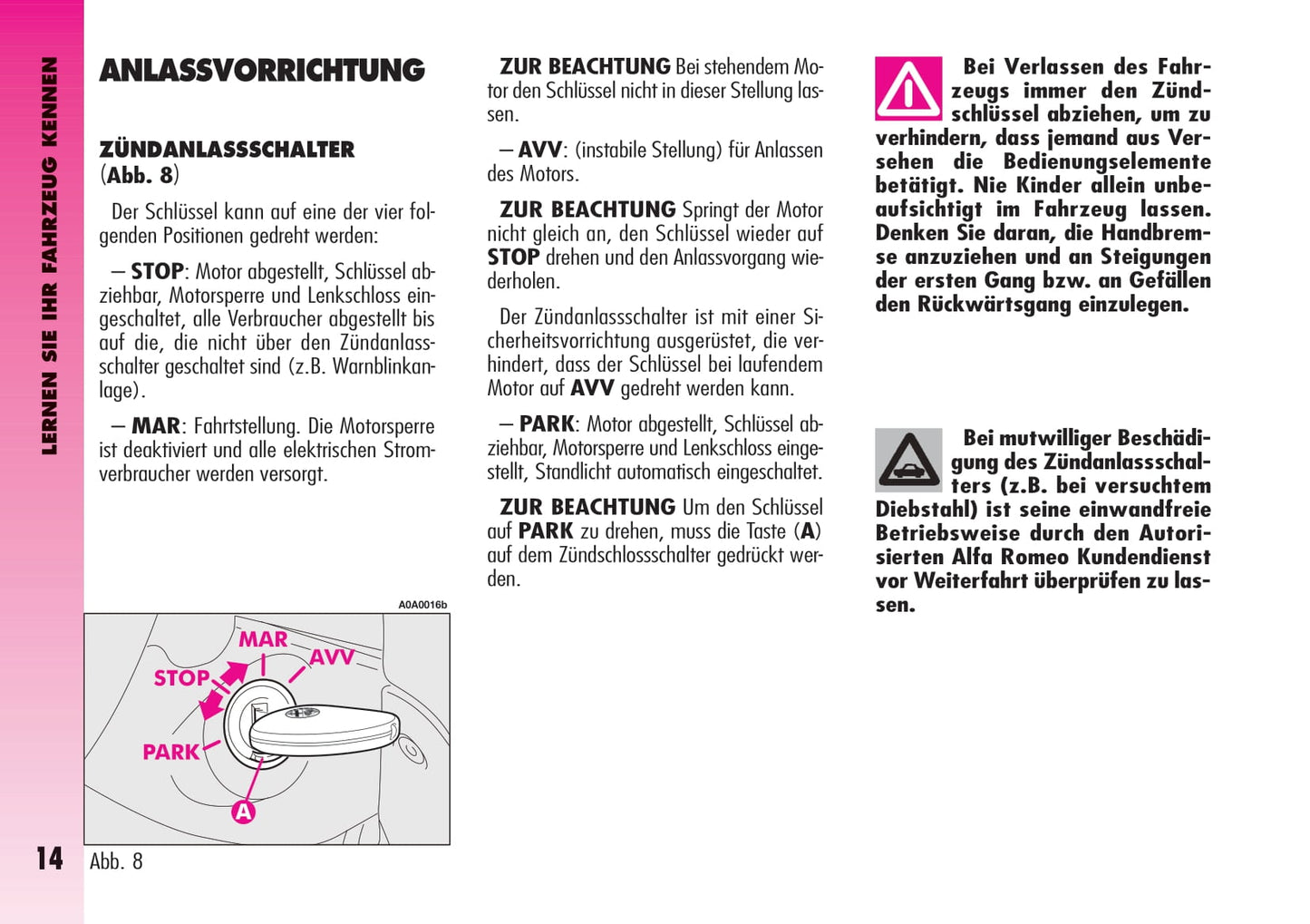 2004-2007 Alfa Romeo GT Gebruikershandleiding | Duits