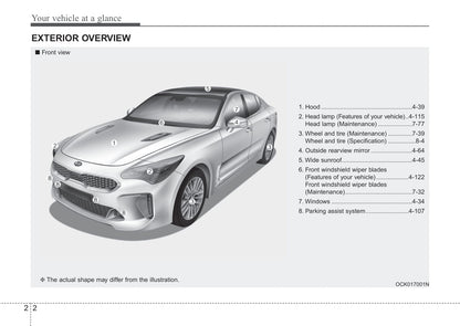 2018 Kia Stinger Owner's Manual | English