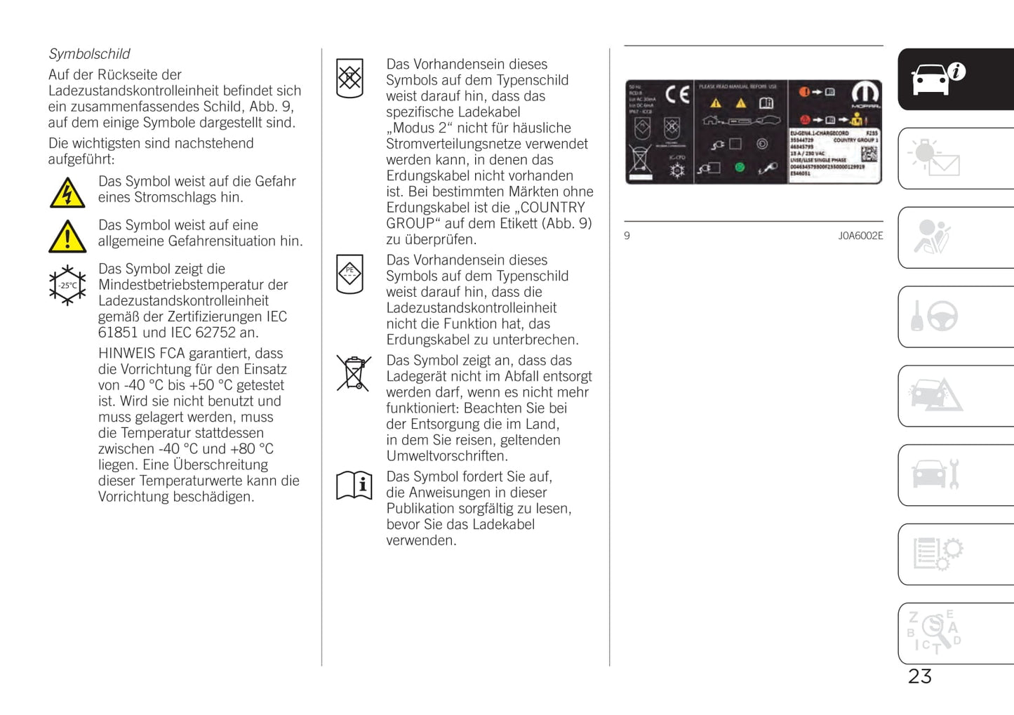 2020-2021 Jeep Renegade 4xe Owner's Manual | German