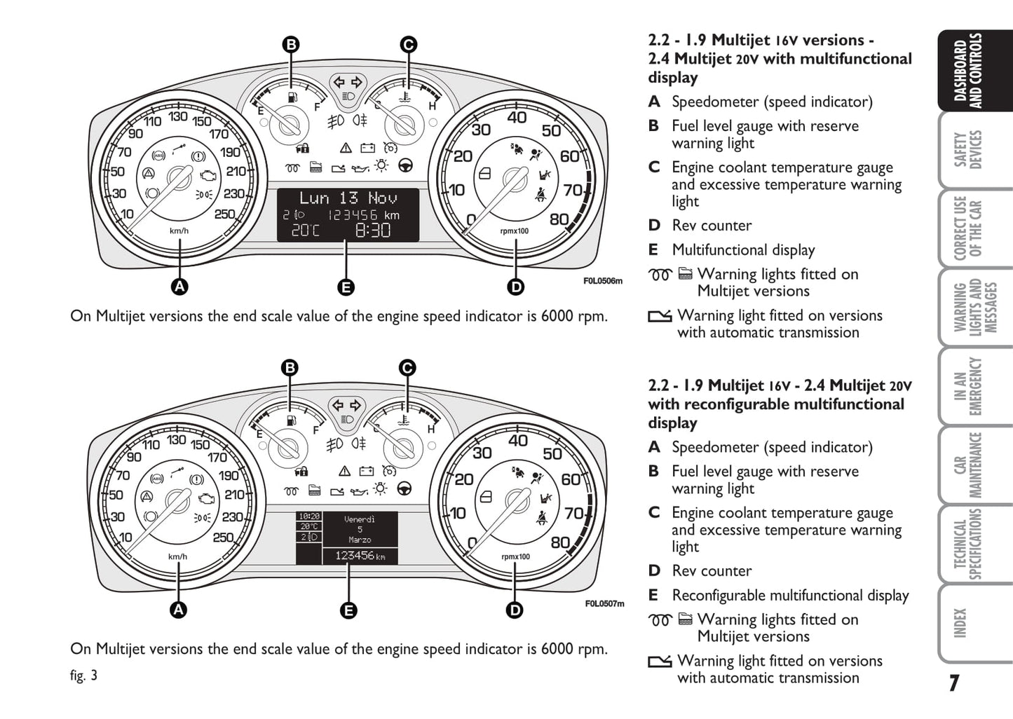 2009-2010 Fiat Croma Bedienungsanleitung | Englisch