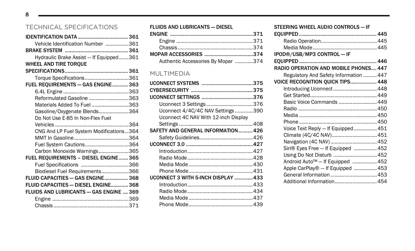 2020 Ram 3500/4500/5500 Owner's Manual | English