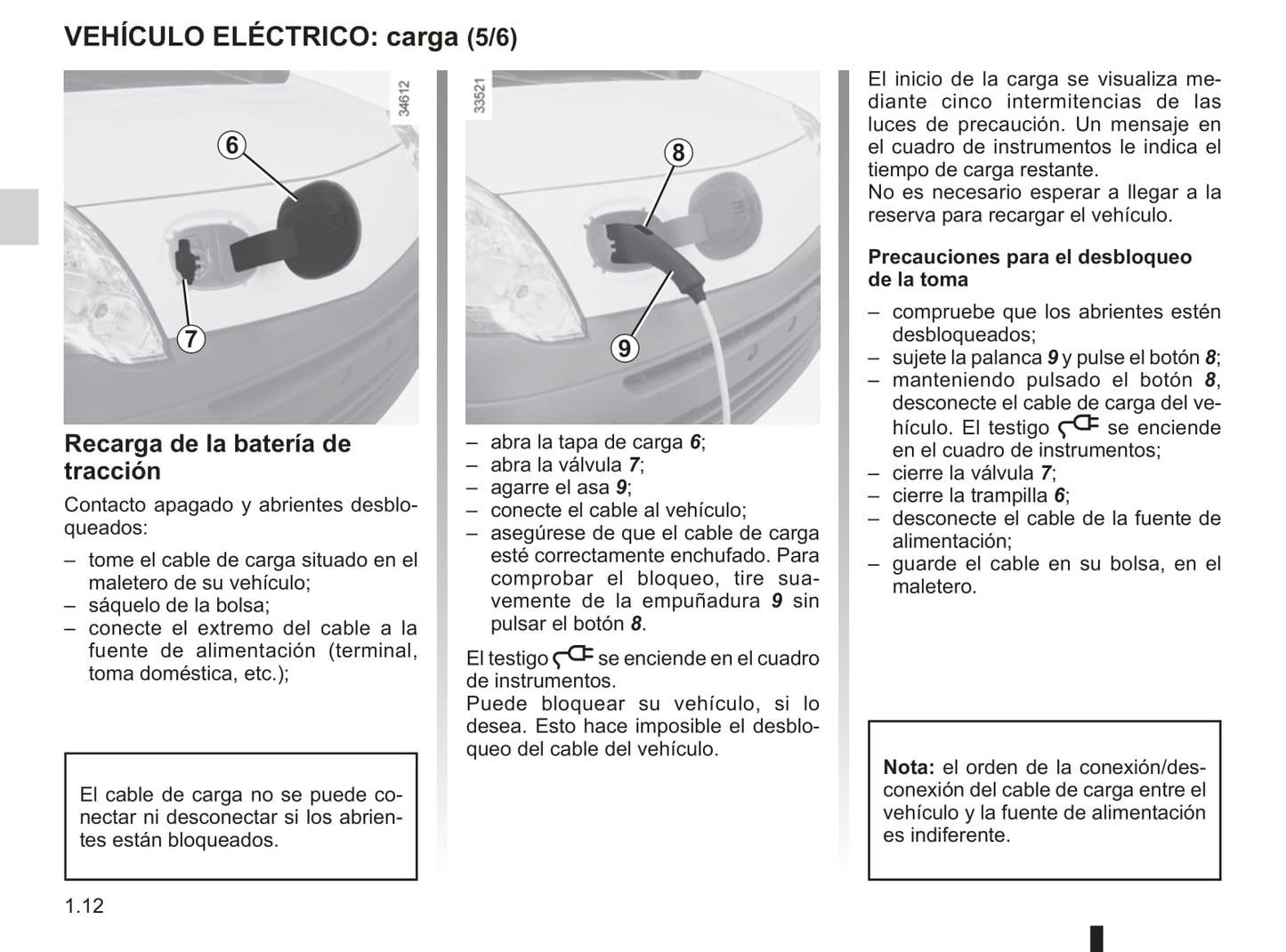 2012-2013 Renault Kangoo Z.E. Owner's Manual | Spanish