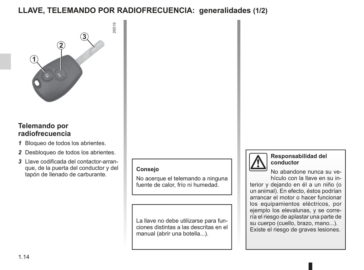 2012-2013 Renault Kangoo Z.E. Owner's Manual | Spanish