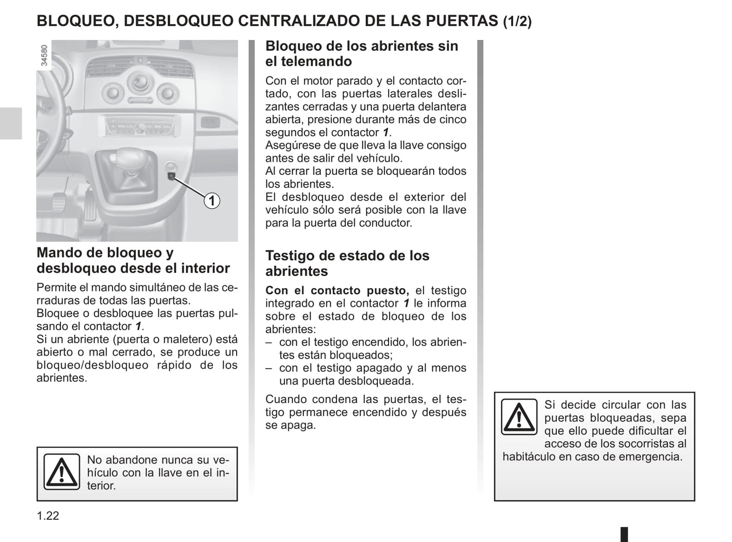 2012-2013 Renault Kangoo Z.E. Owner's Manual | Spanish