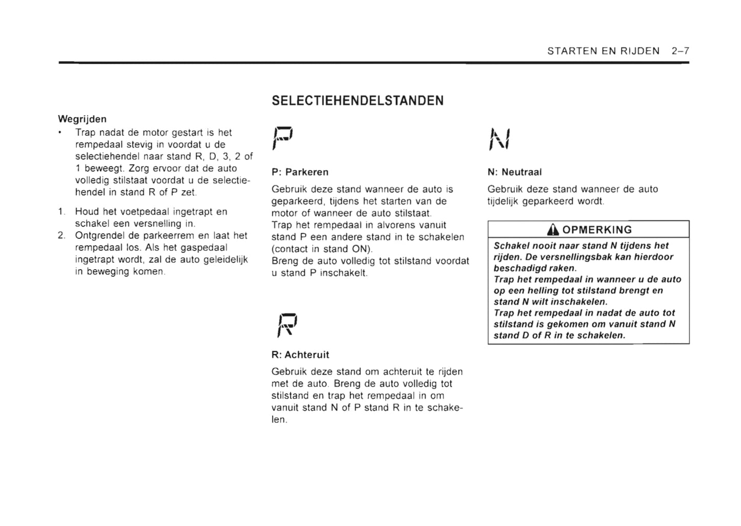 2001-2006 SsangYong Rexton Gebruikershandleiding | Nederlands