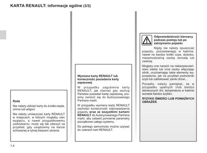 2019 Renault Clio Owner's Manual | Polish