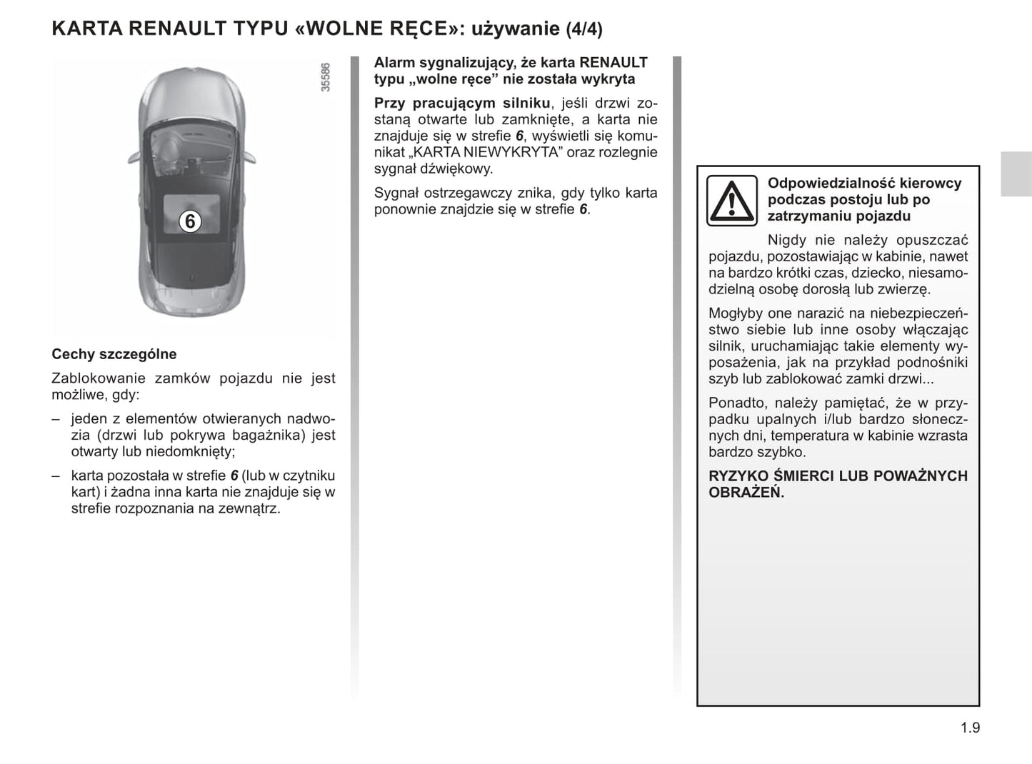 2019 Renault Clio Owner's Manual | Polish