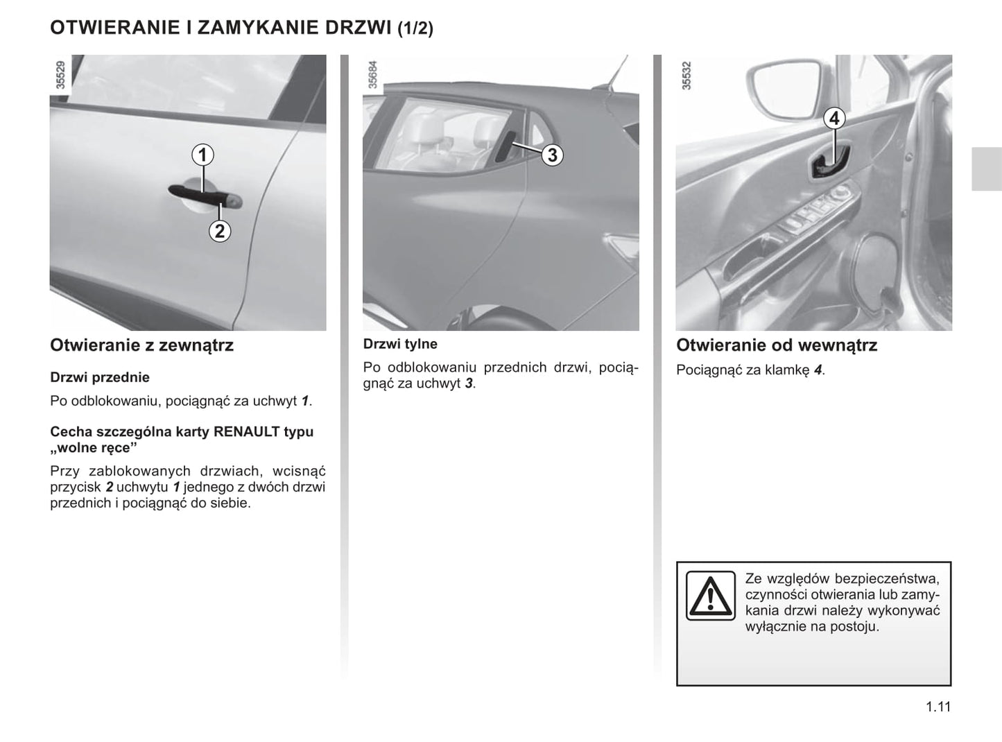 2019 Renault Clio Owner's Manual | Polish