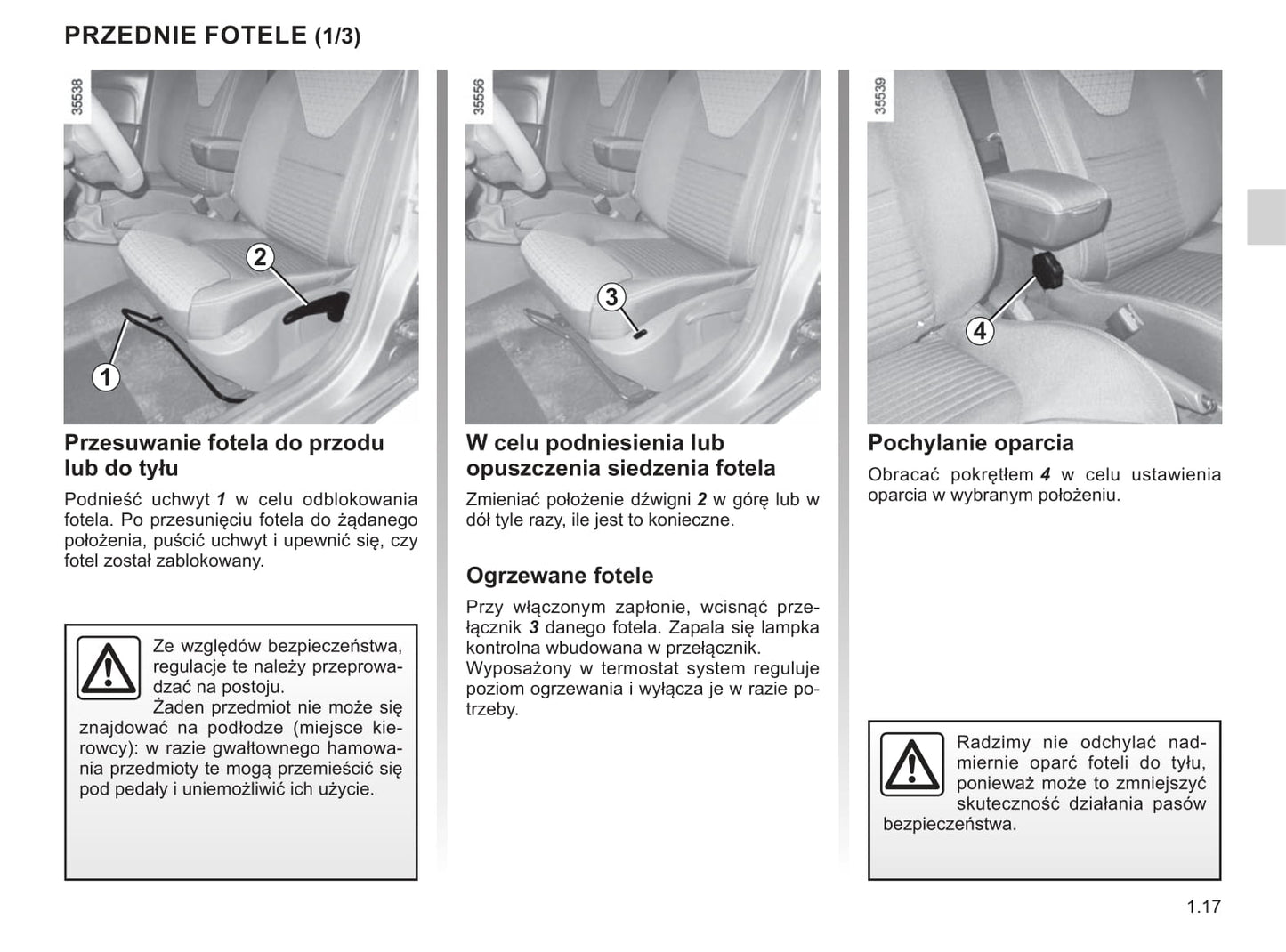 2019 Renault Clio Owner's Manual | Polish