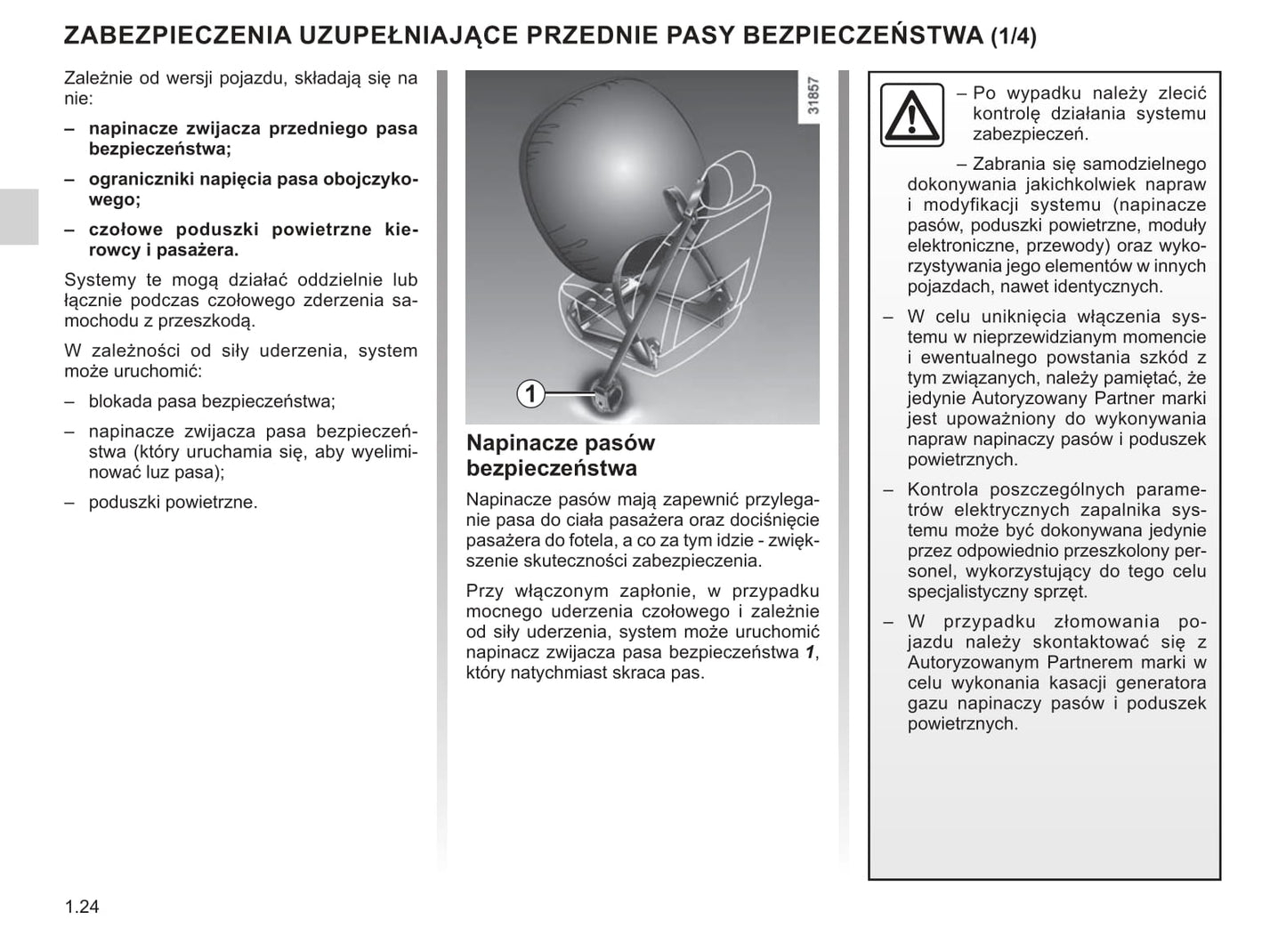 2019 Renault Clio Owner's Manual | Polish