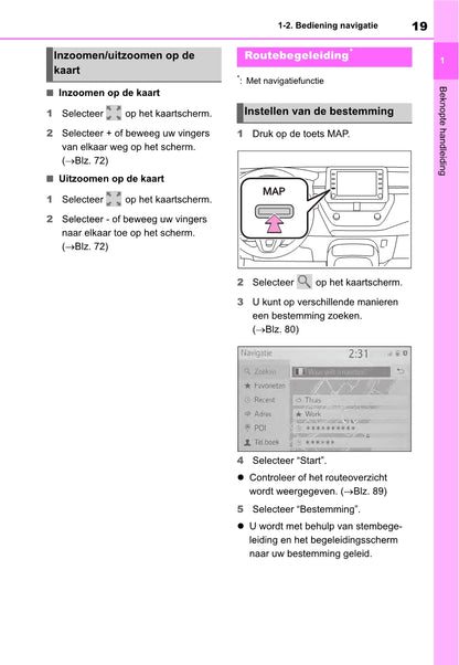 Toyota Corolla HB / TS Navigatie Handleiding 2019 - 2023