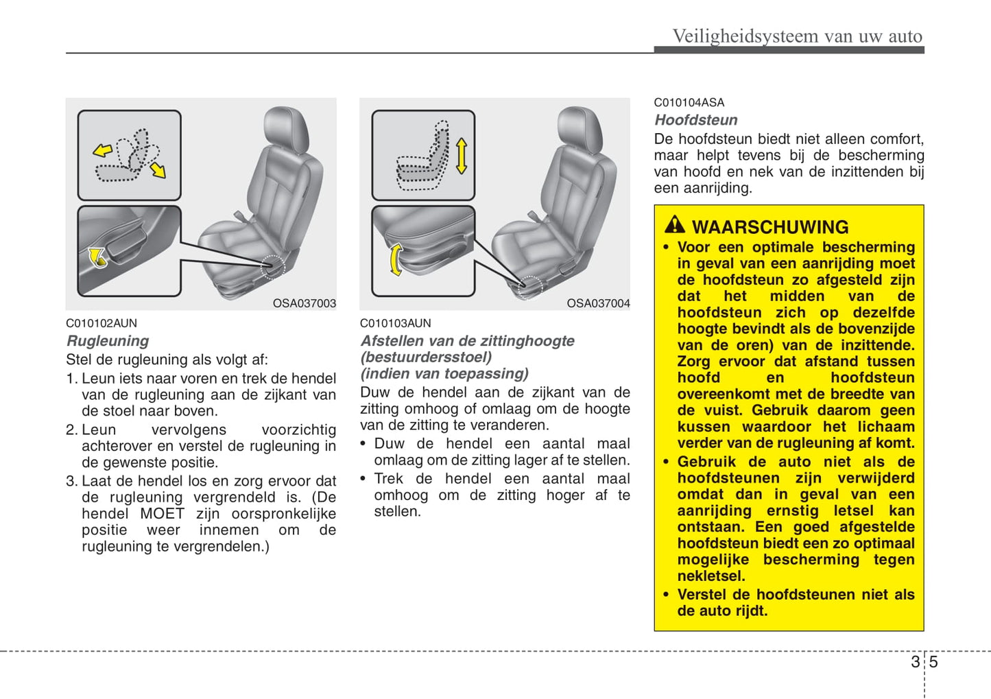 2008-2009 Kia Picanto Owner's Manual | Dutch