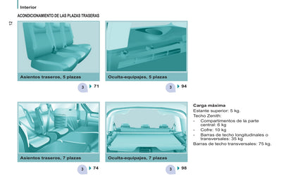 2013-2014 Peugeot Partner Tepee Gebruikershandleiding | Spaans