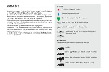 2020-2021 Citroën Jumpy/Dispatch/SpaceTourer/ë-Jumpy/ë-Dispatch/ë-SpaceTourer Owner's Manual | French