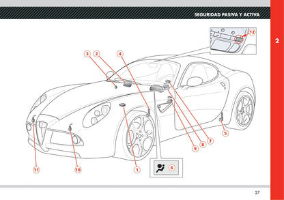 2008 Alfa Romeo 8C Bedienungsanleitung | Spanisch