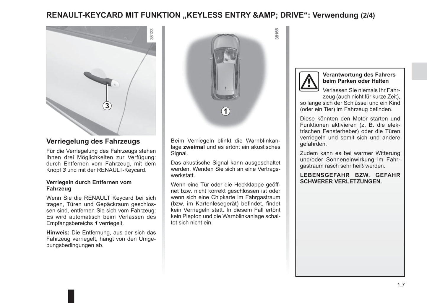 2015-2017 Renault Captur Owner's Manual | German