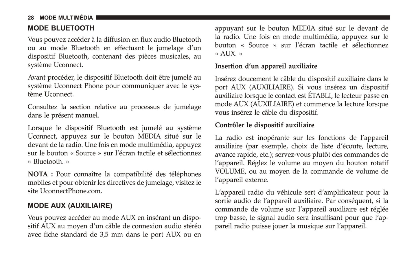 Jeep System Uconnect 3 Guide d'utilisation 2018