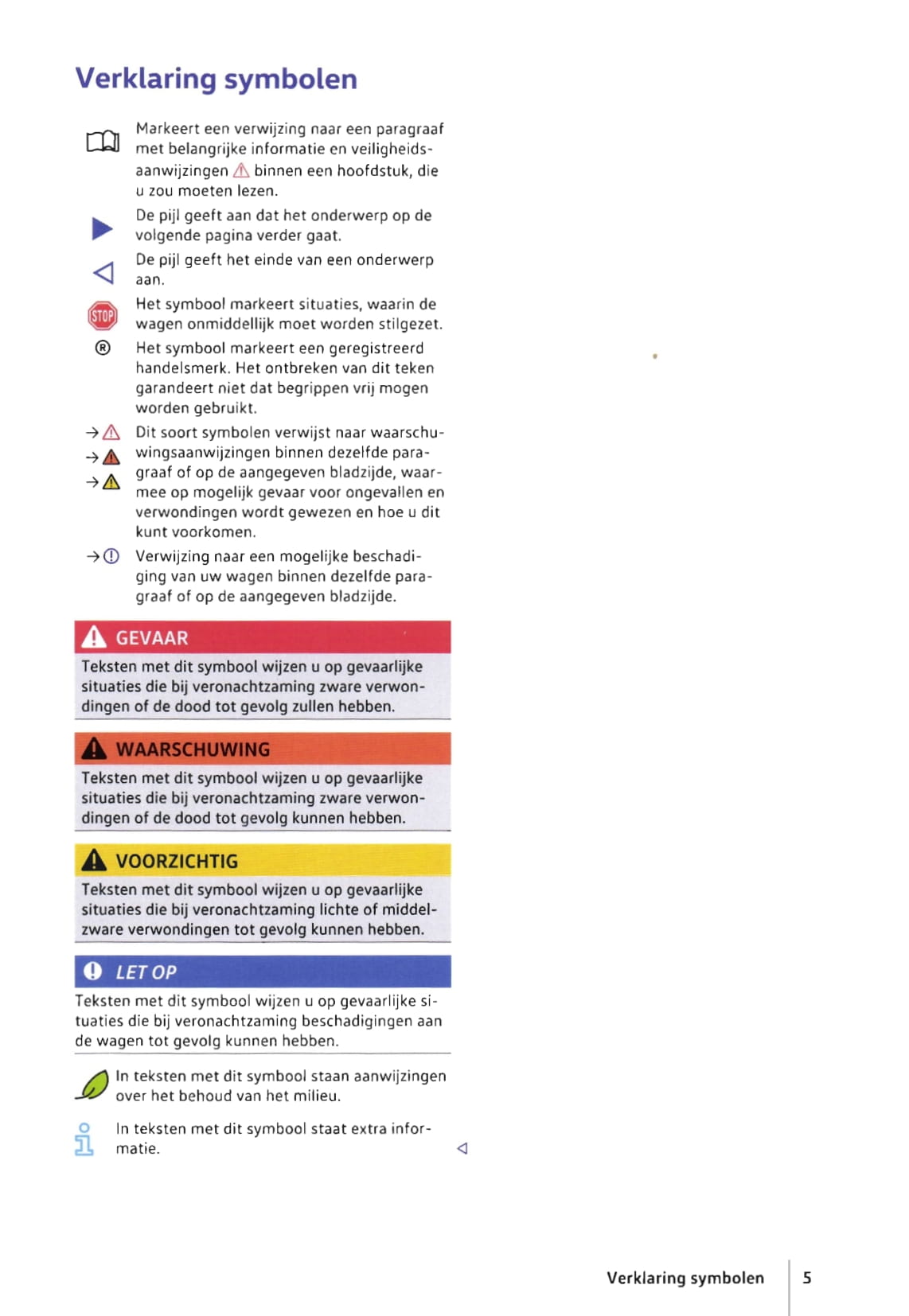 2017-2020 Volkswagen T-Roc Owner's Manual | Dutch