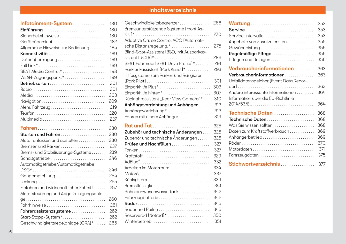 2017-2020 Seat Arona Bedienungsanleitung | Deutsch