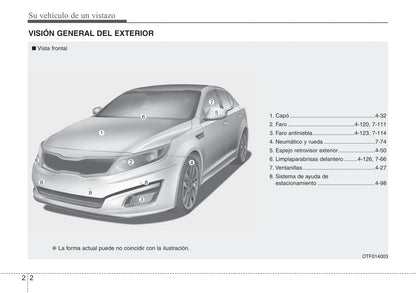 2013-2014 Kia Optima Owner's Manual | Spanish