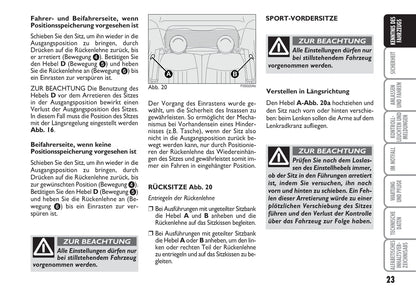 2008-2016 Abarth 500 Owner's Manual | German