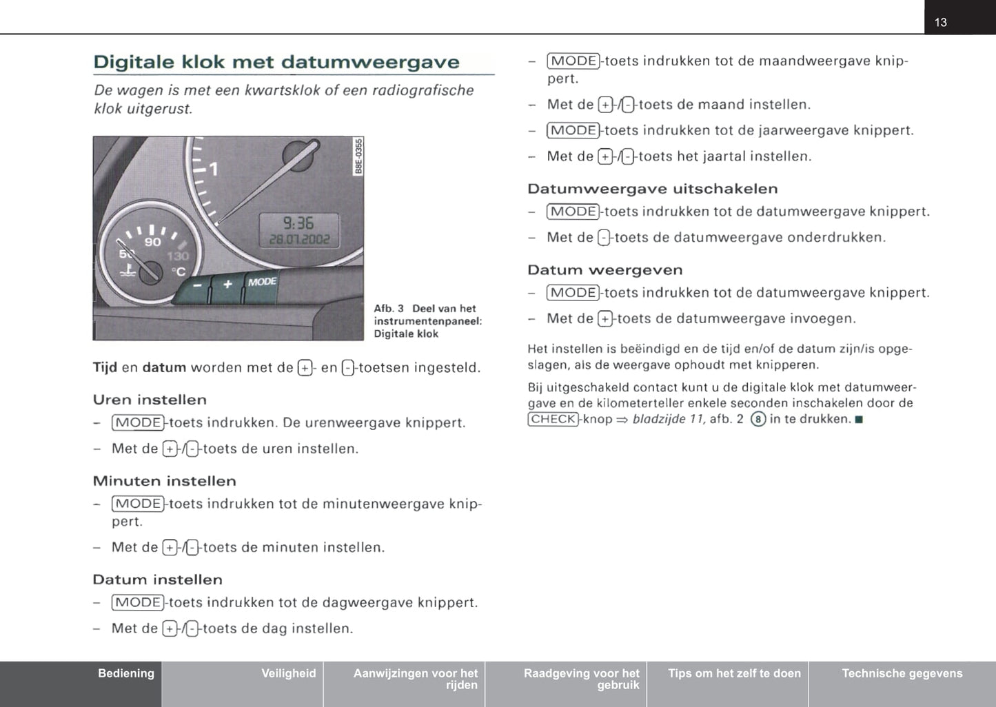 2004-2007 Audi A4 Owner's Manual | Dutch