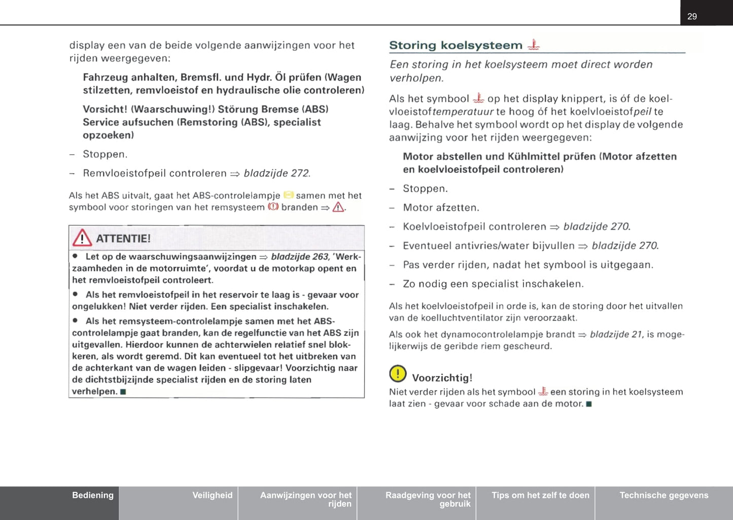 2004-2007 Audi A4 Owner's Manual | Dutch