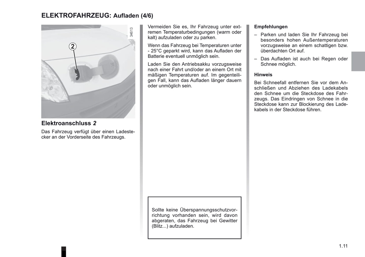 2012-2013 Renault Kangoo Z.E. Owner's Manual | German