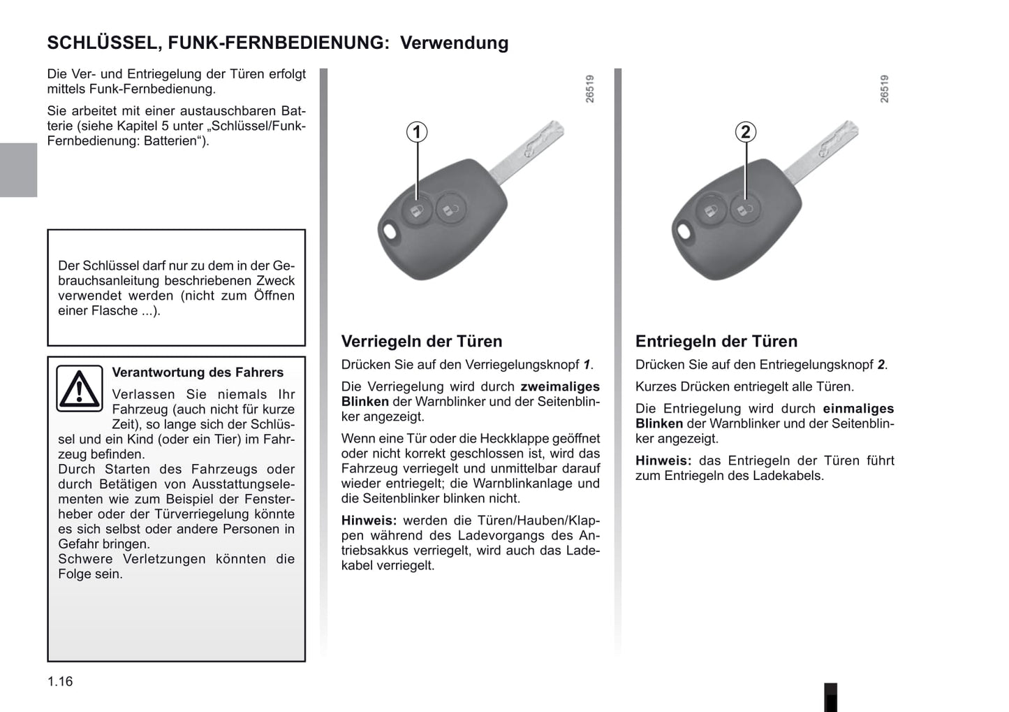 2012-2013 Renault Kangoo Z.E. Owner's Manual | German