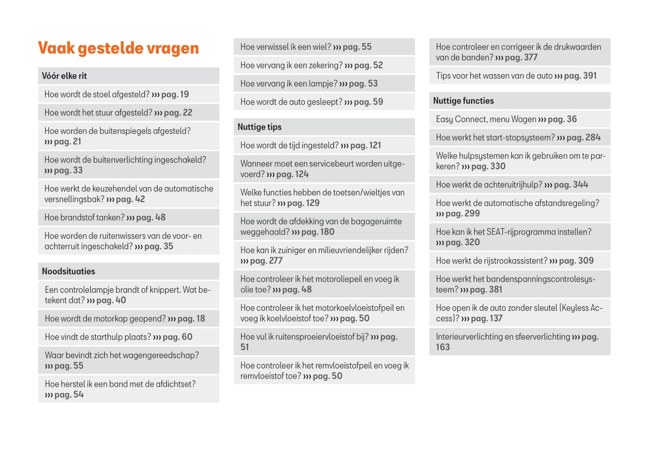 2018-2019 Seat Ateca Owner's Manual | Dutch