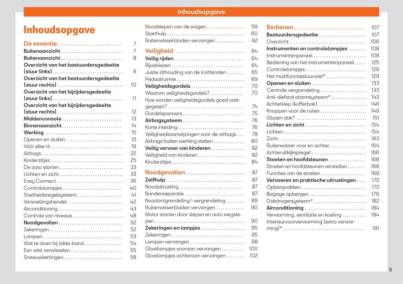 2018-2019 Seat Ateca Owner's Manual | Dutch