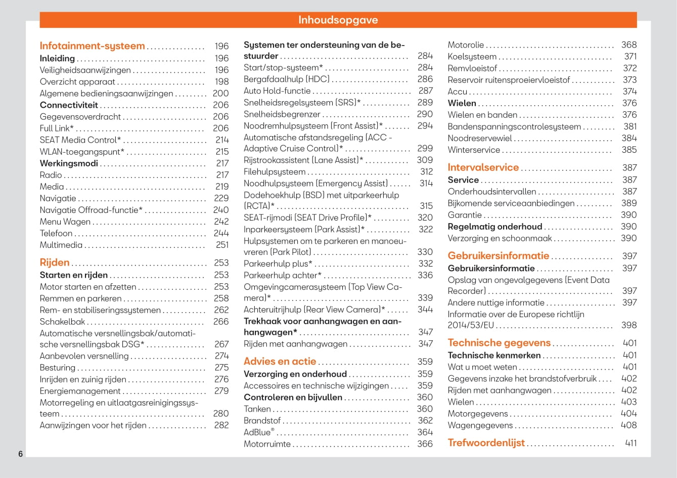 2018-2019 Seat Ateca Owner's Manual | Dutch