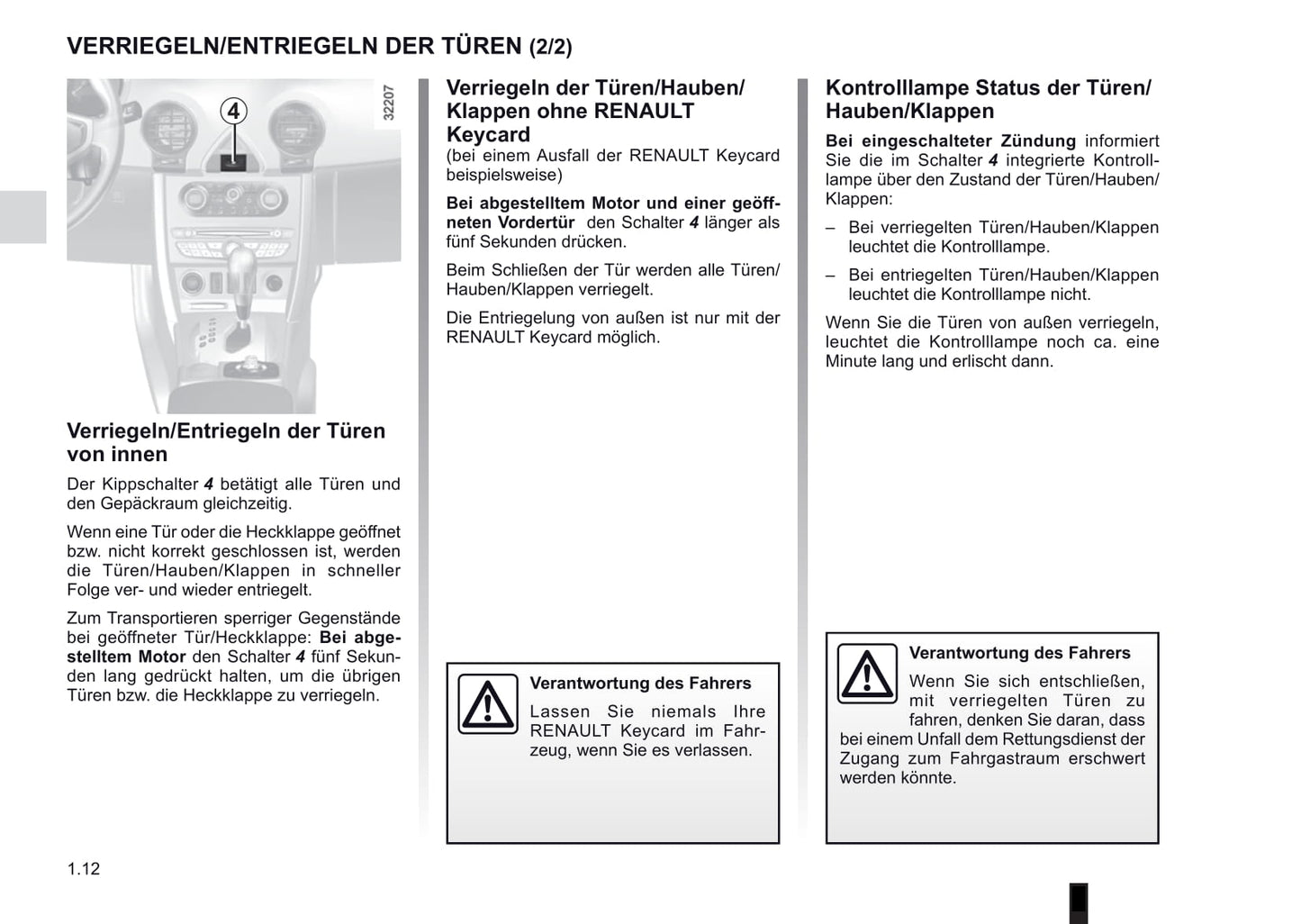 2012-2013 Renault Koleos Owner's Manual | German