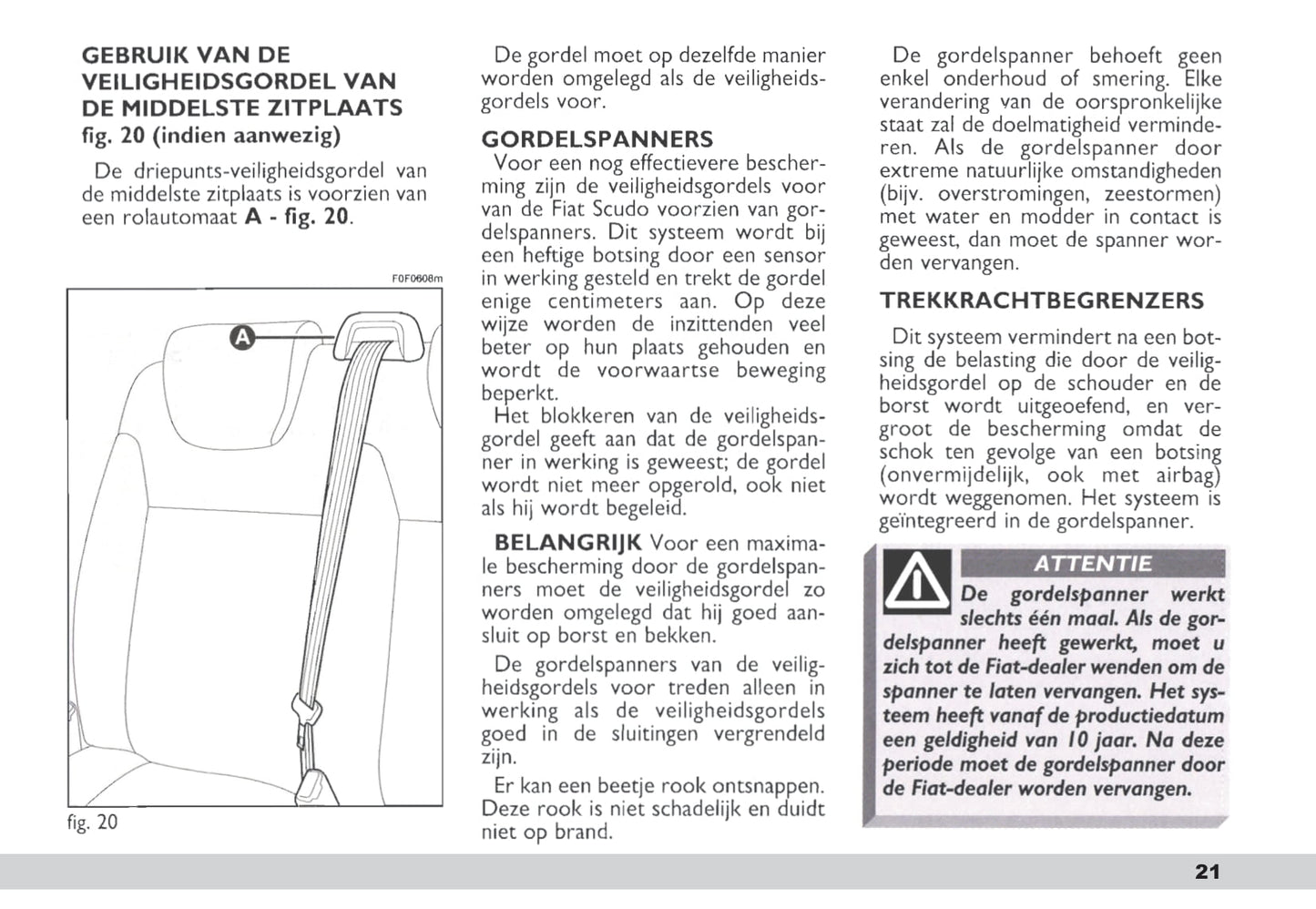 2003-2004 Fiat Scudo Gebruikershandleiding | Nederlands