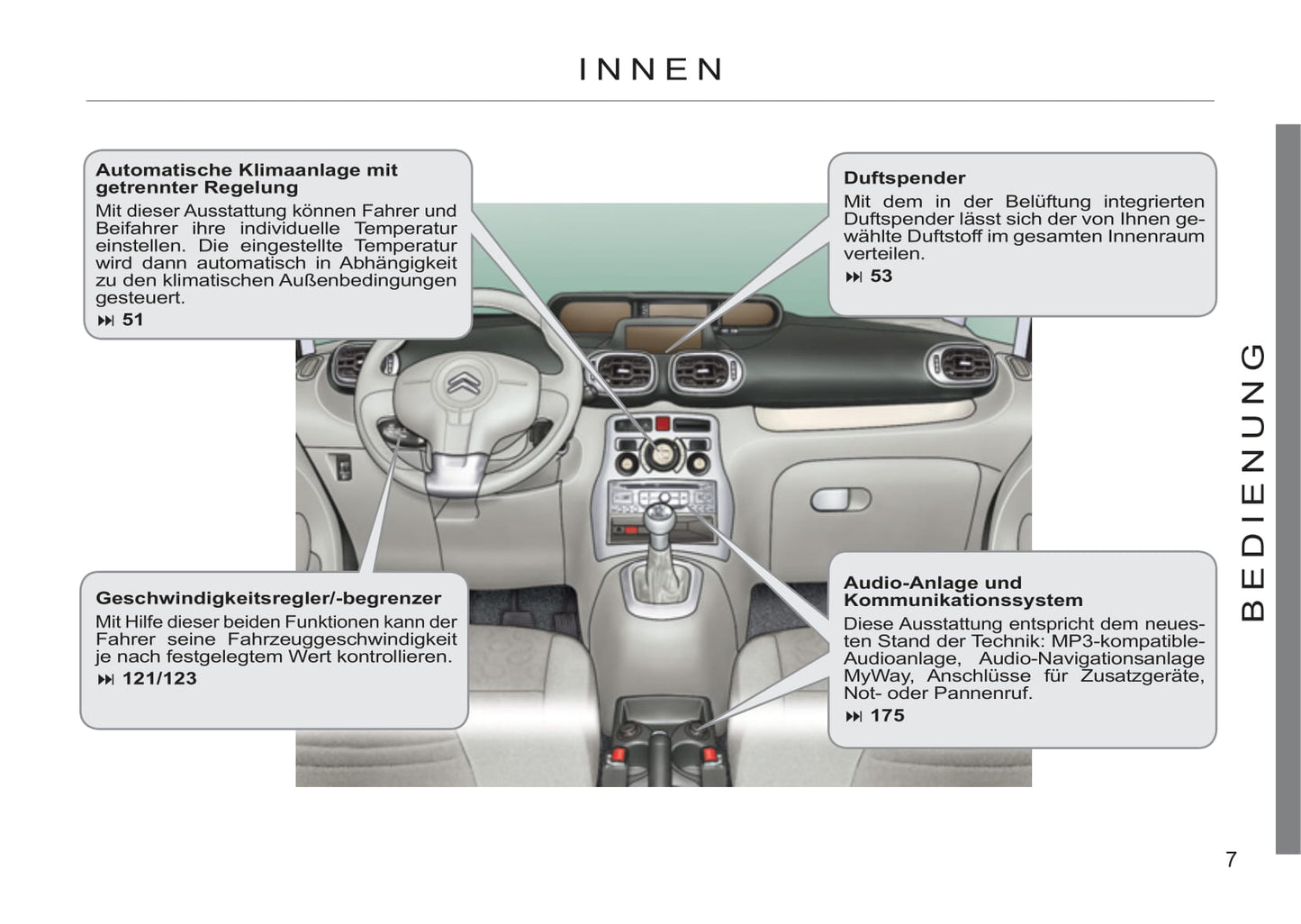 2011-2012 Citroën C3 Picasso Owner's Manual | German