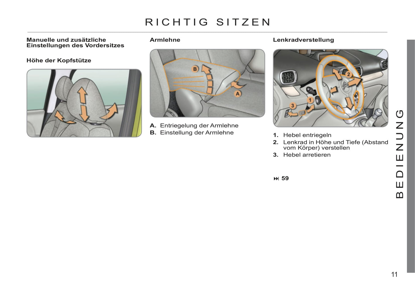 2011-2012 Citroën C3 Picasso Owner's Manual | German