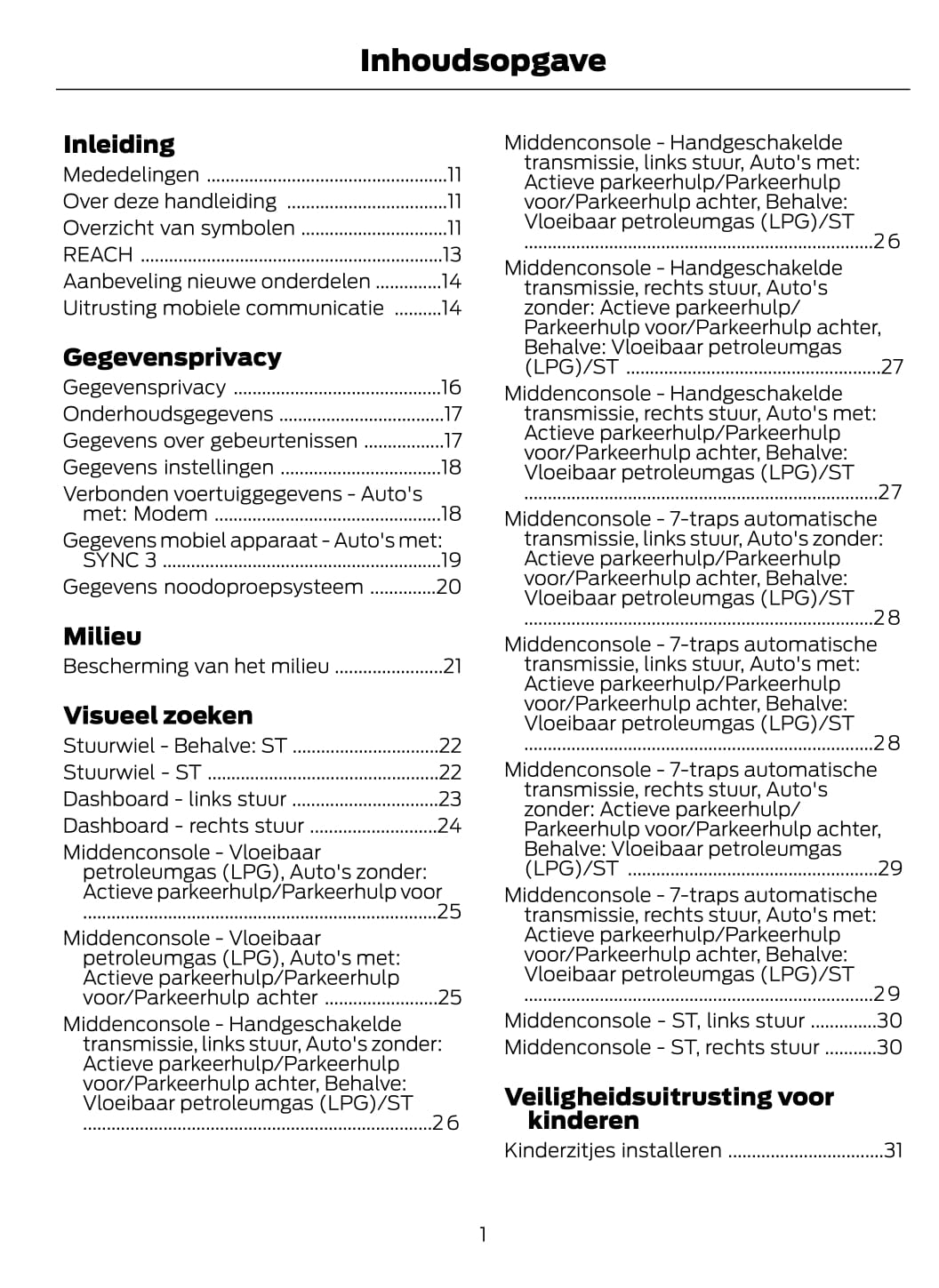 2021 Ford Fiesta/Fiesta Hybrid Owner's Manual | Dutch