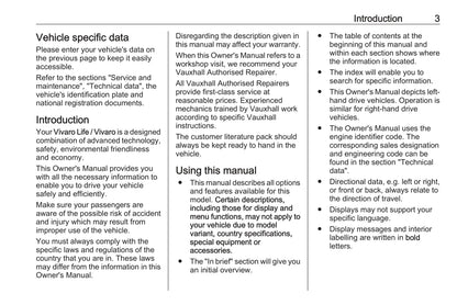 2019-2020 Vauxhall Vivaro Manuel du propriétaire | Anglais