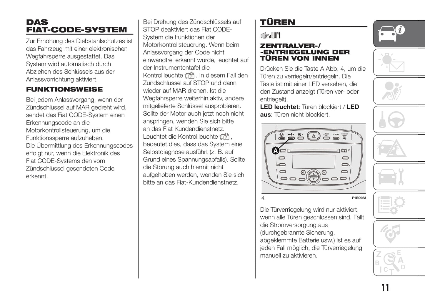 2016-2017 Fiat Punto Gebruikershandleiding | Duits