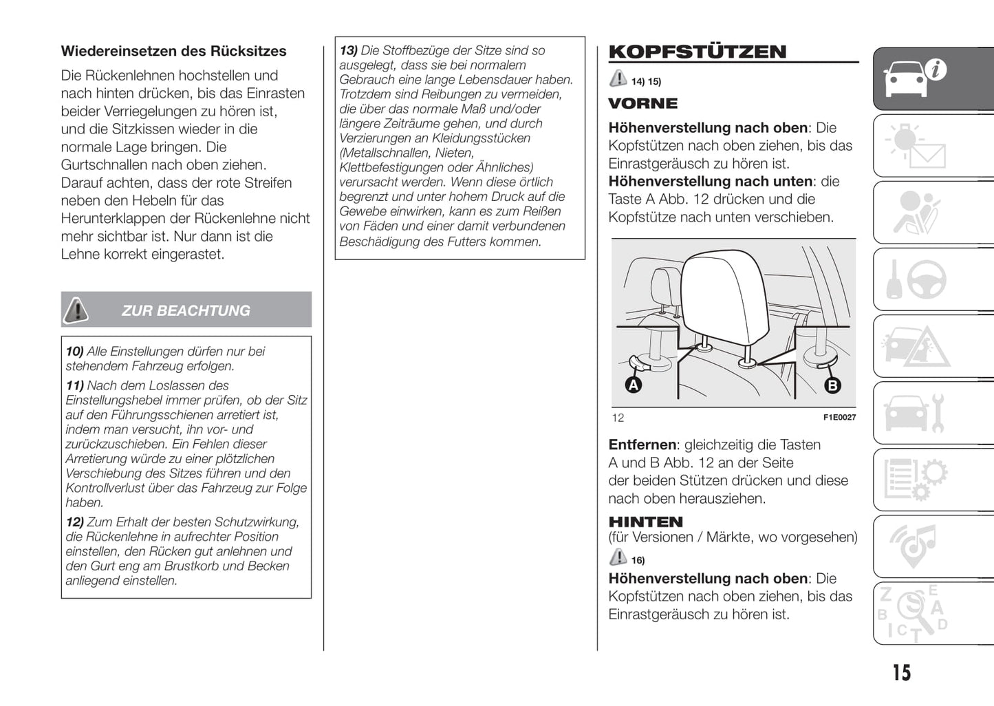 2016-2017 Fiat Punto Gebruikershandleiding | Duits