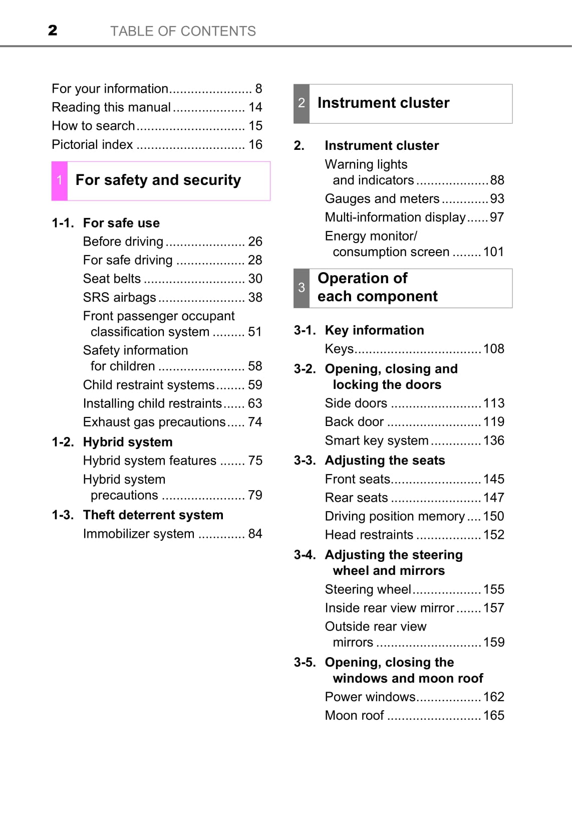 2016-2017 Toyota RAV4 Hybrid Owner's Manual | English