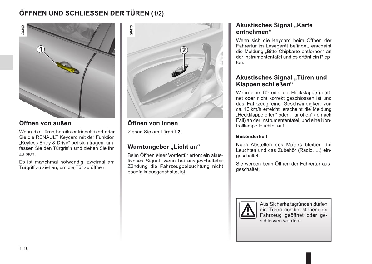 2010-2011 Renault Mégane Owner's Manual | German