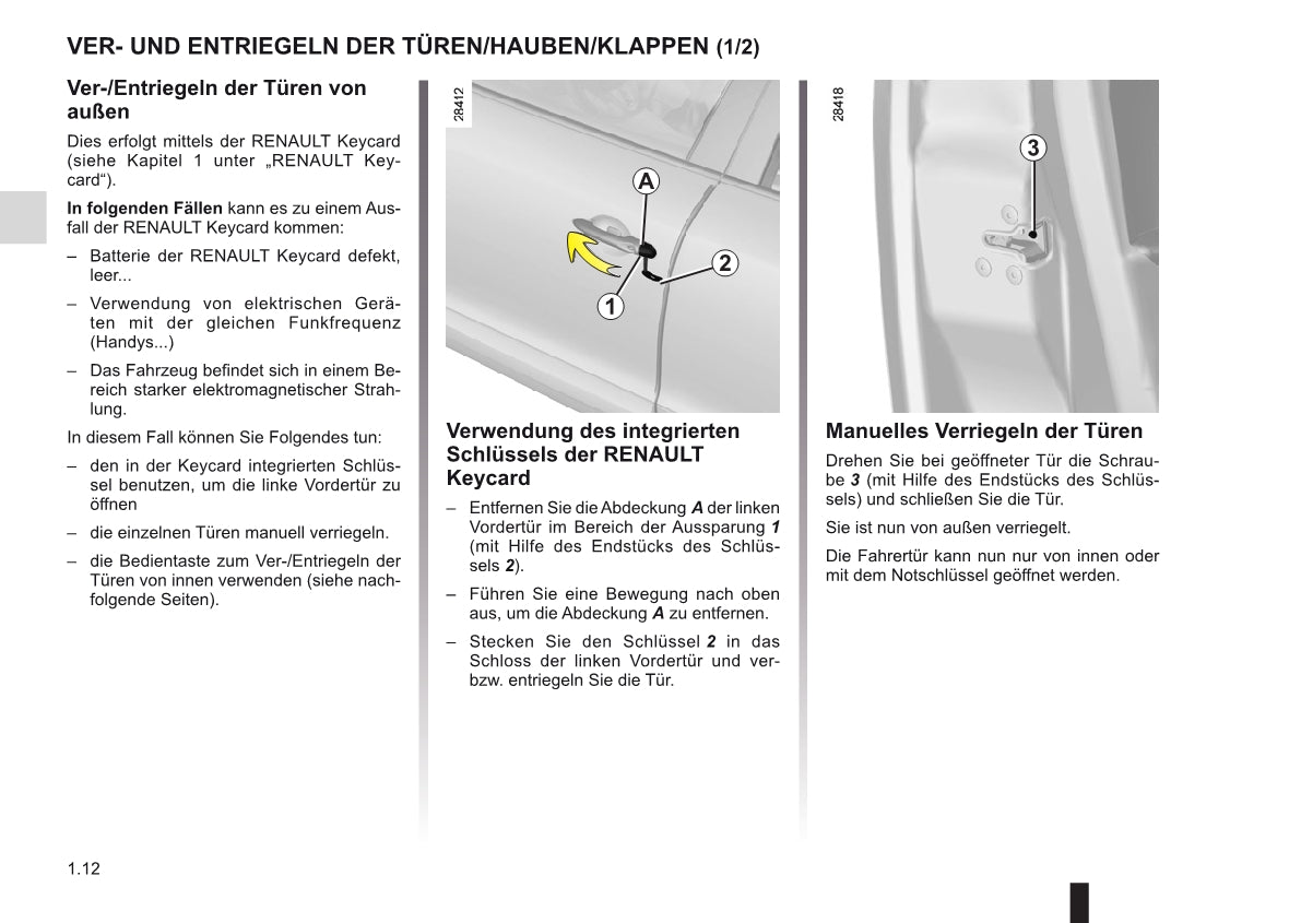 2010-2011 Renault Mégane Owner's Manual | German